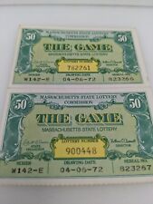 Rare Collectible Mass St Lottery (2) 