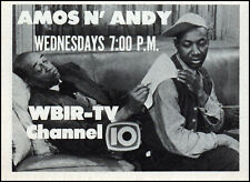 1965 Amos N' Andy Show on WBIR-TV Knoxville Tennessee promo print ad  TV9 picture
