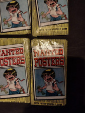 4 packs 1974 Topps WANTED POSTERS packs picture