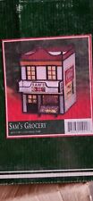 Stained Glass Lighted House Coca-Cola Sam's Grocery 1950's Decades *in box #4116 picture