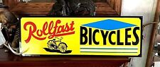 Hand Painted Vintage Oldschool Metal Rollfast Bike Bicycle Service Shop Sign Art picture