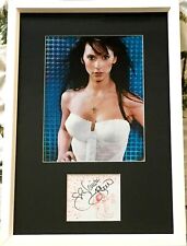 Jennifer Love Hewitt autograph framed with 8x10 FHM magazine lingerie photo JSA picture