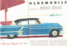 1952 OLDSMOBILE Ninety Eight car vtg art print ad large 2 page automobile L12 picture