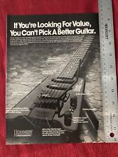 Hohner Professional Headless Guitars 1989 Print Ad picture