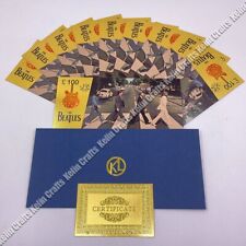 10pcs/lot Famous British Rock Band Beatleess 100 GBP Gold Banknote Golden Card picture