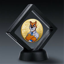 Shiba Inu Shib Coin Commemorative Token Coin Physical Dogecoin Display Case picture