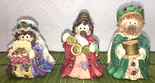 Enesco Cute as a Button Three Wisemen Nativity Figurines 651575 from 1994 IOB picture
