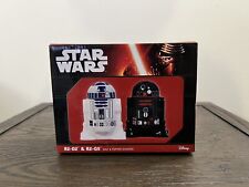 2013 STAR WARS R2-D2 & R2-Q5 Ceramic Salt & Pepper Shakers Droid Figurines picture
