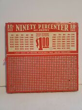 Vintage Thos. A. Walsh Mfg. Co. Ninety Percenter 10 Cent Sale Gambling Board picture