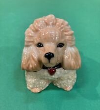 Kevin Francis Face Pot- Apricot Poodle w/Heart Charm Collar picture