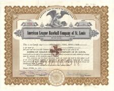 American League Baseball Co. of St. Louis - 1953 dated St. Louis Browns Stock Ce picture