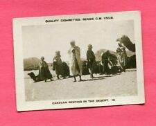 1927 QUALITY CIGARETTES SERIES C.M. 1/50 B. #10 CARAVAN RESTING IN DESERT picture