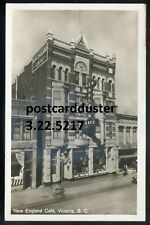 VICTORIA BC 1930s New England Cafe. Real Photo Postcard by L. Frank picture