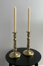 Pair of 19th Century Napoleon III Brass Candlesticks picture