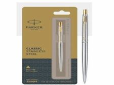 Parker Classic Stainless Steel Matte Gold Trim Ball Pen ( Blue Ink ) picture