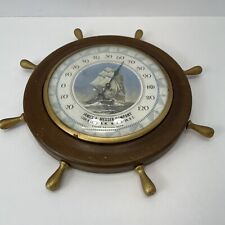 Vintage Thermometer Ship Wheel James A Messer Company Washington DC Wood Working picture