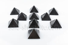 Polished shungite pyramid 40x40mm 1,57 inches Set 10pcs EMF protection wholesale picture