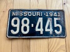1941 Missouri License Plate picture