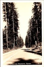 Real Photo Postcard A Western Washington Highway Pine Tree Lined~3699 picture
