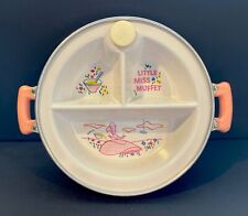 Vintage 1950s Baby Food Warming Dish Little Miss Muffet Excello Aluminum Base picture