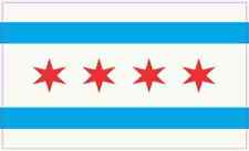 5×3 Chicago Illinois Flag Sticker Vehicle Bumper Stickers Vinyl State Decal picture
