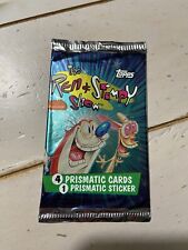 Sealed 1993 Topps Ren & Stimpy Show Prismatic Trading Card Pack * 4 + 1 Sticker picture