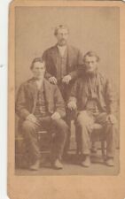 Vintage Cabinet Card Photo 3 men by AE Turnbull Photographer from Sandusky, Ohio picture