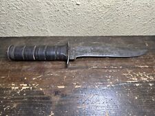 Ka-Bar USMC Olean NY 7 Inch Fixed Blade Knife Vintage picture