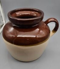 Roseville Pottery Robinson Ransbottom RRP Brown Glazed Pitcher Two Tone 6.5