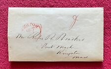 1831 STAMPLESS POSTAL COVER/LETTER TO RUFUS R. BRADFORD, POSTMASTER KINGSTON, MA picture
