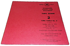JULY 1971 SCL SEABOARD COAST LINE TAMPA DIVISION EMPLOYEE TIMETABLE #2 picture