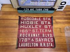1955 NY NYC QUEENS BUS ROLL SIGN ROCKAWAY RAILROAD TRAIN ROSEDALE HUXLEY STREET picture