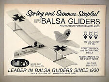 Balsa Gliders & Wood PRINT AD - 1973 ~ Paul K. Guillow ~ LOT of 2 picture