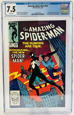 VTG Amazing Spider-Man #252 1984 Newsstand 1st Black Costume 5/84 CGC 7.5 VF picture