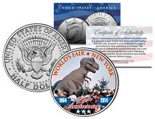 1964 New York WORLD'S FAIR 50th Anniv TYRANNOSAURUS T. REX Coin JFK Half Dollar picture