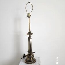 Vintage Chio Italy Lamp Solid Brass & Black Enamel Mid-Century 30