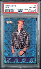 1994 Pacific Saved By The Bell Prizms Zack Morris PSA 8 NM-MINT Pop 1 🔥  picture