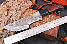 Custom Made Bushcraft Hunting Tracker Knife - Hand Forge Damascus Steel 1818 picture