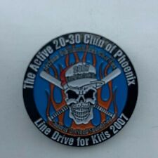 The Active 20-30 Club Phoenix Skull Lapel Pin Line Drive For Kids 2007 Baseball picture