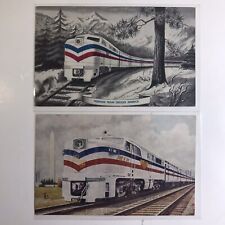LOT x2 Freedom Train Official Post Cards 1948 Red White Blue Patriotic History picture