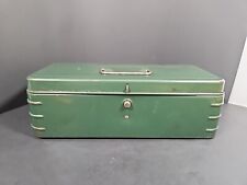 1940s Green Metal Box HM Piker Patent 1912915 Toolbox Shop Tackle GUC picture