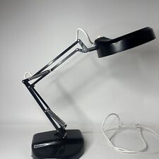 Vintage Luxo Magnifier Lamp Grey Articulated Arm 118 Volt Drafting Table READ picture