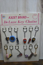 VINTAGE GENERAL STORE pharmacy COUNTERTOP DISPLAY Kadet Brand Deluxe Key chains picture