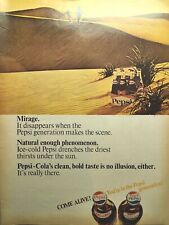 Pepsi and Diet Pepsi New Generation Sand Dunes Mirage Vintage Print Ad 1966 picture