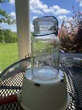 Vintage 1923-1933 Ball Ideal Quart Canning Jar Clear Wire Bail with Glass Lid picture