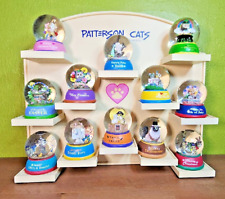Willabee & Ward Gary Patterson Cats 12 Holiday Snow Globe Calendar Set Display picture