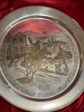 Antique vintage The Danbury Mint Sterling Silver plate Paul Revere's Ride-1775 picture