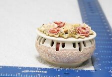 Vintage Rose Porcelain Potpourri Holder Dish By Popular Imports picture