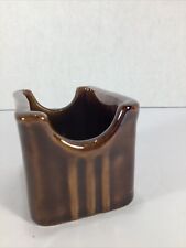 McCoy®️Pottery~Stoneware Sugar Packet Holder/ Caddie Coffee/ Tea~Brown picture