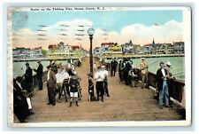 1921 Scene On The Fishing Pier Ocean Grove New Jersey NJ Posted Vintage Postcard picture